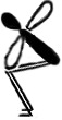 Revolved chair pose icon